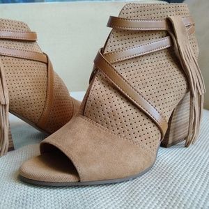 Franco Sarto Fina Peep Toe Bootie Sandal - Size 9M